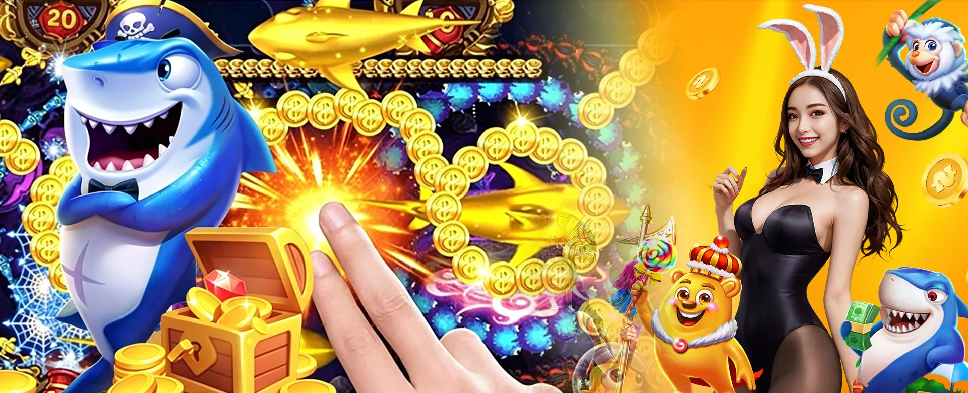 A collage of various casino games and sports betting interfaces on a mobile screen, highlighting diversity